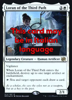 MTG LORAN OF THE THIRD PATH FOIL EXC - LORAN DEL TERZO CAMMINO 12 - BRO PRE - Image 1