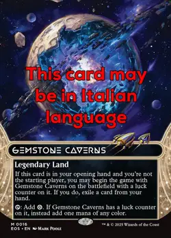 MTG GEMSTONE CAVERNS 16 EXC - CAVERNE DI GEMME - EOS IT - MAGIC - Image 1