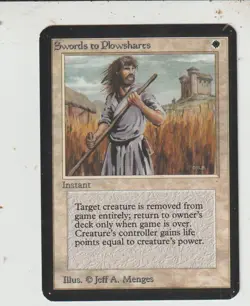 x1 Carte ALPHA Swords to Plowshares MTG ENGLISH 1993 EX-NM - Image 1