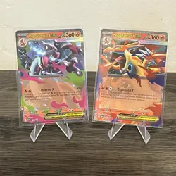 Mega Charizard X and Y EX Cards - English 029 & 030 Black Star Promo New NM - Image 1