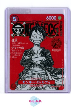 MONKEY D. LUFFY BANDAI ST12-014 SR ONE PIECE CARD GAME MAGAZINE PROMO JAPANESE - Image 1