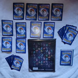 Pokemon TCG Mixed Lot Eevee Ultra Pro Pocket Card Binder w/ 25 Cards XY Set Holo - Image 2