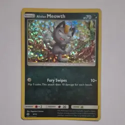 Pokemon TCG Alolan Meowth 008/012 McDonald's 2017 Holo Promo Basic Card - Image 1