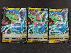 Rayquaza V 100/159 Jumbo Card Crown Zenith Lot Of 3 - Image 1
