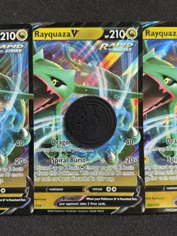 Rayquaza V 100/159 Jumbo Card Crown Zenith Lot Of 3 - Image 2