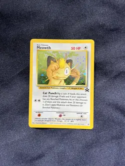 Pokemon TCG Meowth #10 Black Star Promo WOTC Card - Image 1