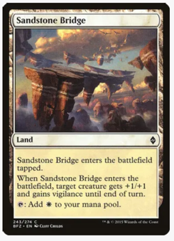 Magic the Gathering Cards Sandstone Bridge (x4) PLAYSET Battle for Zendikar NM - Image 1