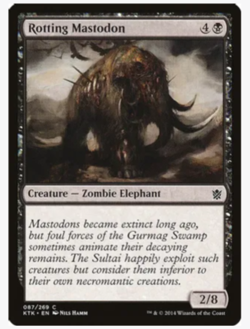 Magic the Gathering Cards, Rotting Mastodon (x4) PLAYSET Khans of Tarkir (2014) - Image 1