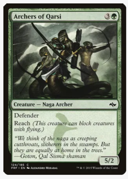 Magic the Gathering Cards Archers of Qarsi (x4) PLAYSET Fate Reforged NM/LP - Image 1