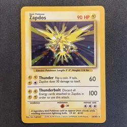 Zapdos 16/102 Pokemon Card TCG Base Set Unlimited Holo Rare - Image 2