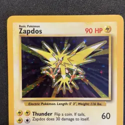 Zapdos 16/102 Pokemon Card TCG Base Set Unlimited Holo Rare - Image 3
