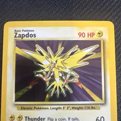 Pokemon TCG Zapdos Holo Rare Base Set Card 16/102 Unlimited LP - Image 2
