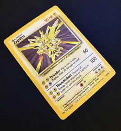 Pokemon TCG Zapdos 16/102 Base Set Holo Rare Unlimited WOTC Vintage - Image 2