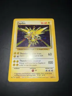 Pokemon TCG Zapdos Base Set 16/102 Holo Unlimited Holo Rare WOTC - Image 3