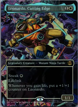 Leonardo, Cutting Edge [Foil] 211/-- Teenage Mutant Ninja Turtles Rare - Image 1