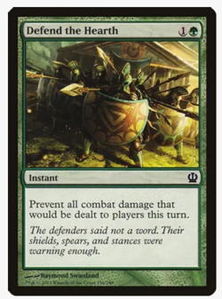 Magic the Gathering Defend the Hearth (x4) PLAYSET Theros NM/LP - Image 1
