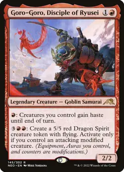 MTG Goro-Goro, Disciple of Ryusei Kamigawa: Neon Dynasty 145/302 Regular Rare - Image 1