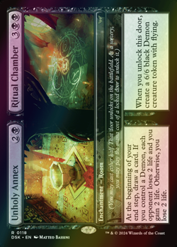 MTG Unholy Annex // Ritual Chamber Foil ** Duskmourn: House of Horror ** English - Image 1