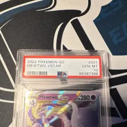 Pokemon 2022 GO Mewtwo VSTAR Ultra Rare Holo #031/078 PSA 10 - Image 2