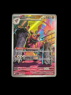 Pokemon Conkeldurr 127/086 Sv: Black Bolt Illustration Rare Holo 140 HP EN - Image 1