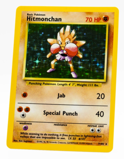 Hitmonchan Pokemon Base Set 7/102 Holo Rare Near Mint - Image 2
