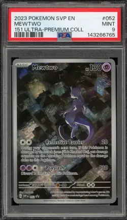 Pokemon Mewtwo 15 Ultra-Premium Coll. Promo SVP EN 052 PSA 9 Mint - Image 1