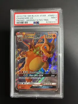 Pokemon Charizard GX SM211 Black Star Promo PSA 9 Hidden Fates Tins Holo - Image 1