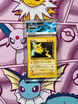 Pokemon - Pikachu 4 - First Movie - Black Star Promo - Stamped - Graded - ACE 9 - Image 1