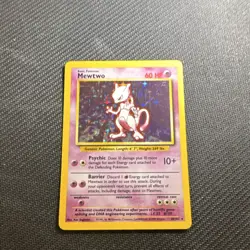 Pokemon Mewtwo 10/102 Base Set 60 HP Holo Rare Wizards 1999 Vintage Card - Image 2