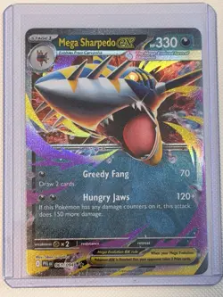 Mega Sharpedo ex 061/93 Pokemon TCG Me02: Phantasmal Flames Double Rare Holo - Image 1