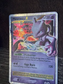 Pokemon Mewtwo LV.X DP28 Diamond and Pearl Promo Holo MP - Image 3