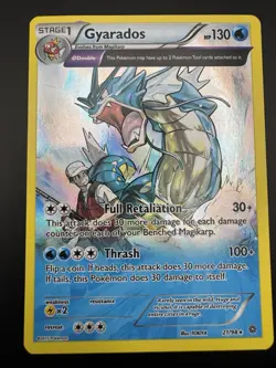 Gyarados Holo-Foil Rare 21/98 Pokemon XY Ancient Origins 2015 - Image 3