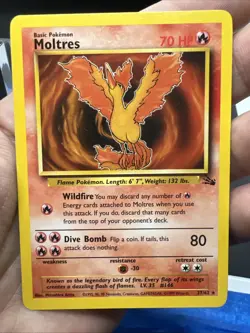 Pokemon Moltres 27/62 Fossil Rare Non Holo - MOD PLAY - Image 4