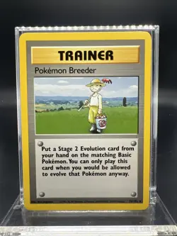Pokemon Breeder 076/102 Base Set Rare Non Holo - MOD PLAY - Image 1