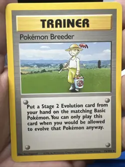 Pokemon Breeder 076/102 Base Set Rare Non Holo - MOD PLAY - Image 4