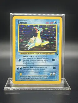 Pokemon Lapras 10/62 – Fossil – Holo Rare – Moderate Play (A) - Image 1