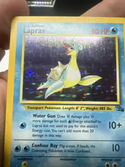 Pokemon Lapras 10/62 – Fossil – Holo Rare – Moderate Play (A) - Image 4