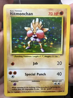 Hitmonchan 007/102 – Base Set – Holo Rare – Light Play (D) - Pokemon - Image 3