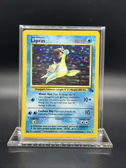 Pokemon Lapras 10/62 – Fossil – Holo Rare – Heavy Play (A) - Image 1