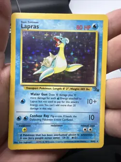 Pokemon Lapras 10/62 – Fossil – Holo Rare – Heavy Play (A) - Image 3