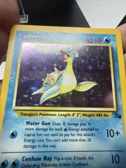 Pokemon Lapras 10/62 – Fossil – Holo Rare – Heavy Play (A) - Image 4