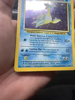 Pokemon Lapras 10/62 – Fossil – Holo Rare – Heavy Play (A) - Image 5