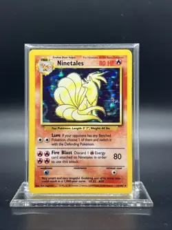 Pokemon Ninetales 012/102 – Base Set – Holo Rare – Heavy Play (C) - Image 1
