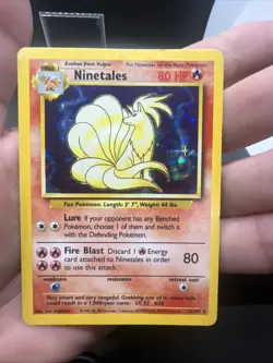 Pokemon Ninetales 012/102 – Base Set – Holo Rare – Heavy Play (C) - Image 3