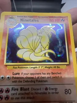 Pokemon Ninetales 012/102 – Base Set – Holo Rare – Heavy Play (C) - Image 4