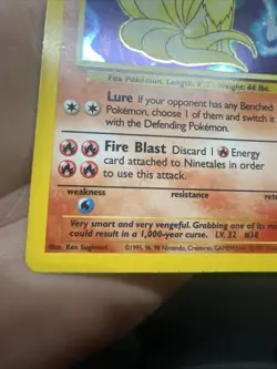 Pokemon Ninetales 012/102 – Base Set – Holo Rare – Heavy Play (C) - Image 5