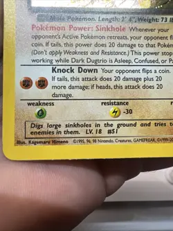 Dark Dugtrio 6/82 – Team Rocket – Holo Rare – Near Mint - Pokemon - Image 4