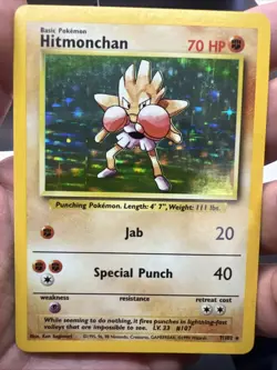 Hitmonchan 007/102 – Base Set – Holo Rare – Light Play - Pokemon - Image 3