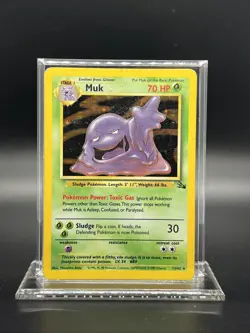 Pokemon Muk 13/62 – Fossil – Holo Rare – Heavy Play (B) - Image 1
