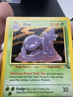 Pokemon Muk 13/62 – Fossil – Holo Rare – Heavy Play (B) - Image 4